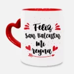 Taza con asa de corazón sublimable